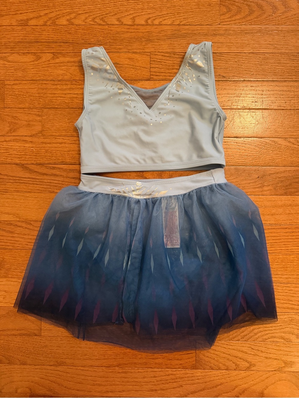 Disney Frozen Elsa Two Piece Bathing Suit with Skirt 9/10